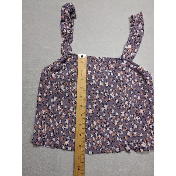 Pink Rose Tank Women's Small Purple Floral Halter Summer Boho EUC - Picture 4 of 9